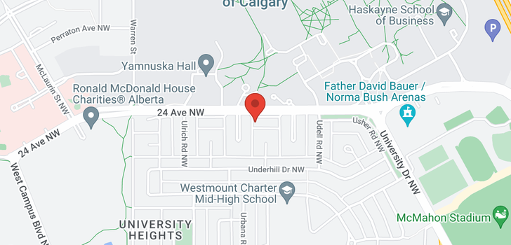 map of 3219 24 Avenue NW